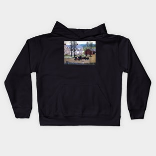 grandma moses - The Old Checkered House Kids Hoodie